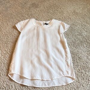 J. crew Chic Cream  Short Sleeve Blouse